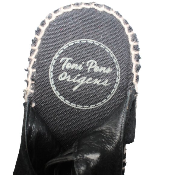 Toni Pons Womens Size 10.5 Nuria Black Suede Espadrille Slip On Sandals - Picture 14 of 16